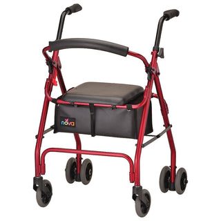 Nova Medical Products Cruiser Classic Rolling Walker, Red