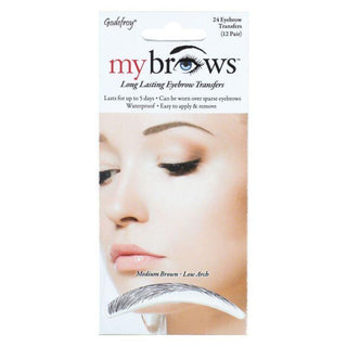 Godefroy My Brows Eyebrow Transfers Medium Brown Low Arch