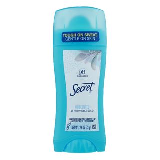 Secret pH Balanced Unscented Invisible Solid Antiperspirant & Deodorant - 2.6oz