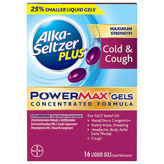 Alka-Seltzer Plus Cold & Cough PowerMax Gels, Maximum Strength, 16 Liquid Gels