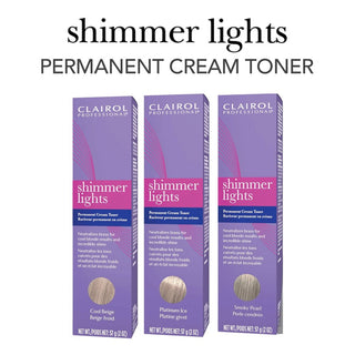 Clairol Shimmer Lights Perm Cream Toner, Cool Beige, 2 Oz