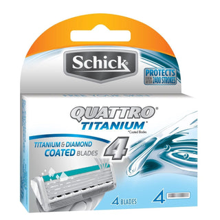 Schick Quattro Cartridges, Titanium Coated Blades