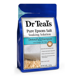 Dr Teal's Soaking Solution, Pure Epsom Salt, Detoxify & Energize 3 Lb