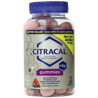 Citracal Gummies +D3 Calcium Supplement 70 Ea Bottle