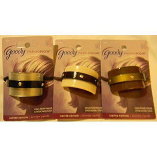 Goody Elastic Ponytail Holder Rivet Ponytailer 3 Packages