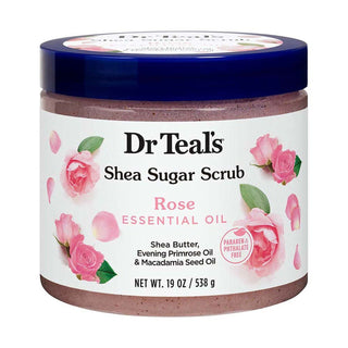 Dr Teal's Shea Sugar Scrub Rose 19 Ounce Jar