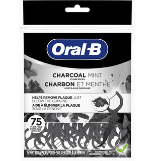 Oral-B Charcoal Infused Mint Dental Floss Picks