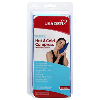 Leader, Hot & Cold Compress, Microfleece Sleeve, Reusable