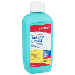 Leader, Antacid Liquid, Maximum Strength, Original, 12 Fl Oz