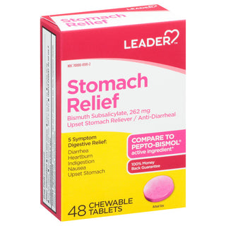 Leader, Stomach Relief, Chewable Tablets