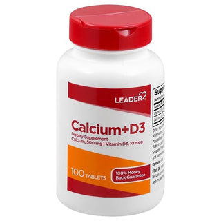 Leader Calcium Plus D3 Dietary Supplement Tablets