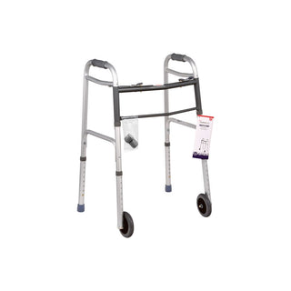Cardinal Health, Walker With Wheels, Folding, Gray