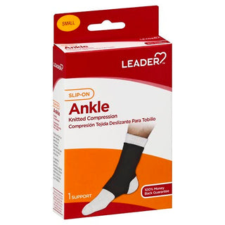 Leader Slip On Ankle Support Elastic Black, Small