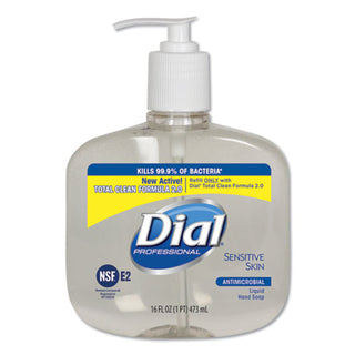 Dial Professional Antibacterial Liquid Hand Soap For Sensitive Skin, Floral, 7.5 Oz Pump
