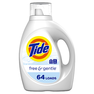 Tide Free And Gentle Liquid Laundry Detergent, 64 Loads, 84 Oz Bottle