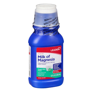 Leader, Milk Of Magnesia, Fresh Mint Flavor, 12 Oz