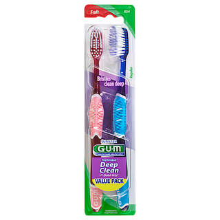 GUM Technique Deep Clean Soft Toothbrush, Value Pack