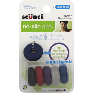 Scunci The Evolution No Slip Grip Super Bandz Hair Ties