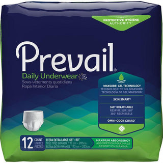 Prevail Maximum Absorbency Unisex Underwear, XX-Large, 48 Count (4 Packs of 12)
