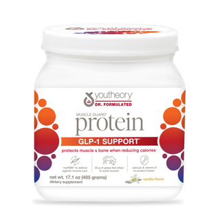 Youtheory GLP-1 Support Muscle Guard Protein Vanilla, 17.1 Oz