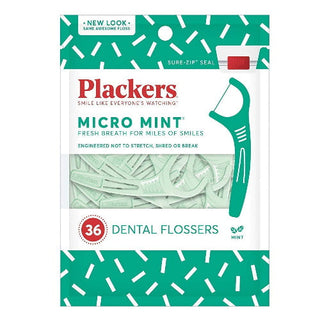 Plackers Dental Flossers, Micro Mint
