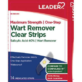 Leader Wart Remover Clear Strips 14ct