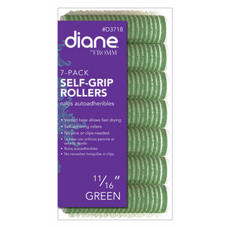 Diane Beauty Accessories Self Grip Rollers Green 11/16′ 7 Pack #D3718