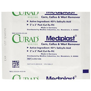 Curad Mediplast Corn, Callus & Wart Remover, 2 Pads