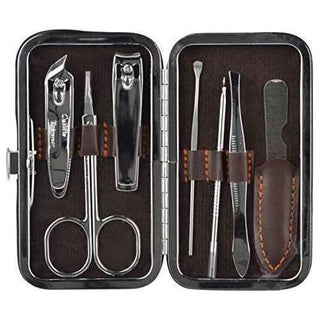 Harry D Koenig Pu Leather Manicure Set, 7 Piece