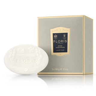 Floris Rose Geranium Luxury Soap 3x100g/3.5oz