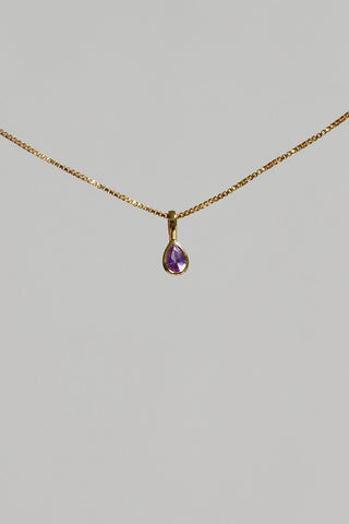 TEARDROP BEZEL BIRTHSTONE CHARM
