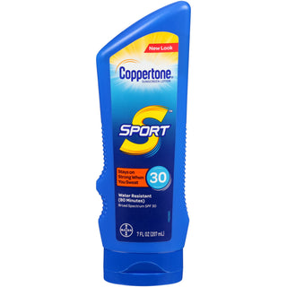 Coppertone Sport S Broad Spectrum SPF 30 Sunscreen Lotion 7 Fl. Oz. Squeeze Bottle