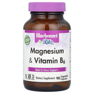 Bluebonnet Nutrition Magnesium Plus B6 -- 90 Vegetable Capsules