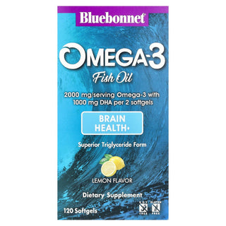 Bluebonnet Natural Omega-3 Brain Formula, 120 Softgels, Nutrition