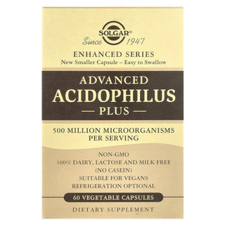 Solgar Advanced Acidophilus Plus, 60 Vegetable Capsules