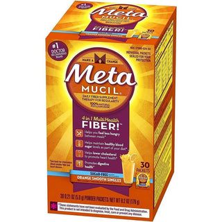 Metamucil Meta Mucil Multi Health Fiber, 4 In 1, Packets, Sugar Free, Orange Smooth Singles
