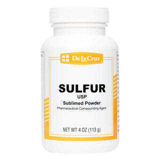 De La Cruz Pure Sulfur Powder USP Grade, 4 Oz (Dis)