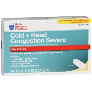 Good Neighbor Pharmacy Severe Cold & Head Congestions Caplets 24ct