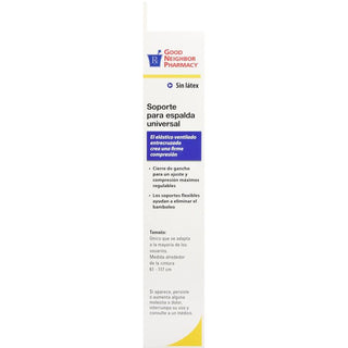 Good Neighbor Pharmacy Universal Back Support Black 1ct
