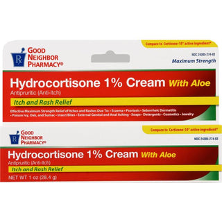 GNP Hydrocortisone 1% Cream With Aloe, 1 Oz