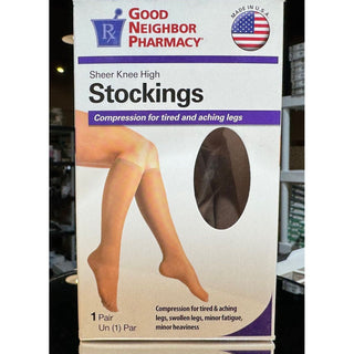 GNP Sheer Knee Highs, Sheer, 20-30 mmHg (Size: XL) Beige