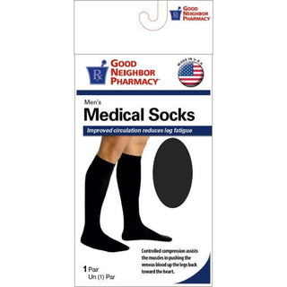 Good Neighbor Pharmacy Knee High Men's Sock 20-30mmHg Black M