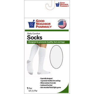 Good Neighbor Pharmacy Over Calf Sock 15-20mmHg White XL