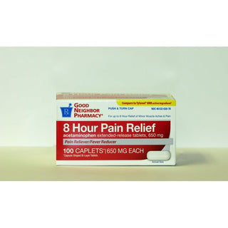 Good Neighbor Pharmacy 8 Hour Pain Relief Acetaminophen 650mg Caplets 100ct