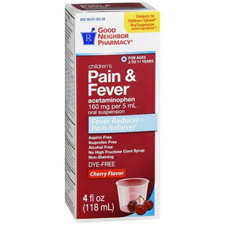 Good Neighbor Pharmacy Children's Pain & Fever Dye-Free Cherry Liquid 4oz
