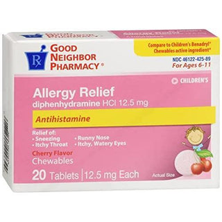 Good Neighbor Pharmacy Children's Allergy Relief Cherry Flavored Chewables, 20 Tablets