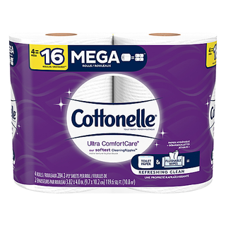 Cottonelle Toilet Paper, Mega Roll, Ultra Comfortcare, 2 Ply