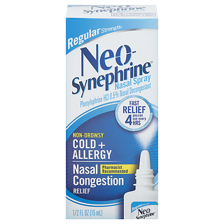 Neo Synephrine Cold And Sinus Regular Strength Nasal Spray .5 Fl Oz