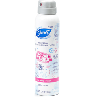 Secret Re-Fresh Fearlessly Fresh Body Spray 3.75 Oz. Aerosol Can