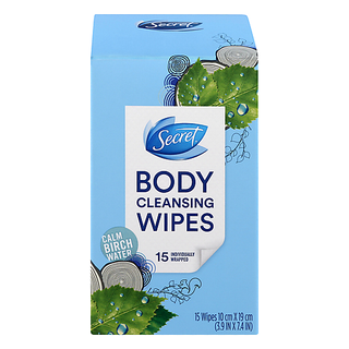 Secret Body Cleansing Wipes Calm Birch Water